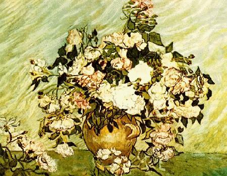 Pink and White Roses, Vincent Van Gogh